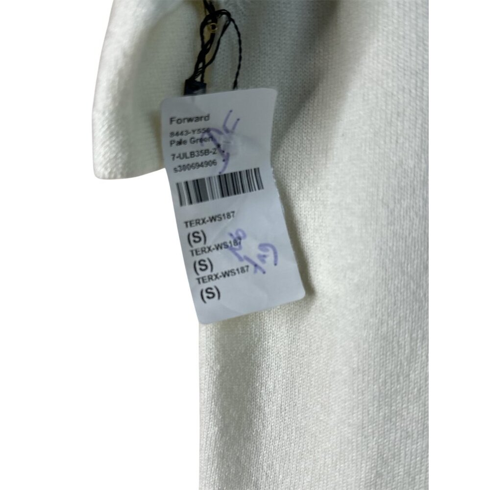 The Row Ipar Top in Pale Green Small Womens Cashmere SHort Sleeve Sweater - Picture 7 of 13